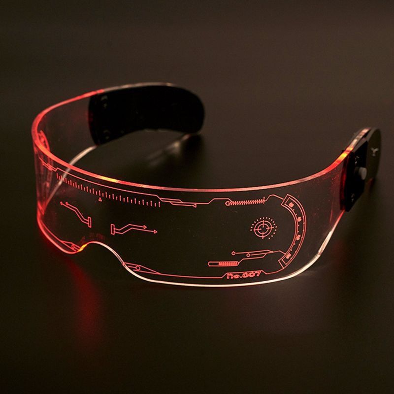 【3Ten Thousand People Collection】LED Technology Glowing Cycling Glasses Nighttime Travel Anti-Collision Glowing Protective Goggles Cool
