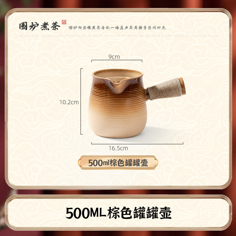Tea Brewing Stove Set with Grill for Home and Outdoor Use, Suitable for Brewing Milk Tea and Teapots