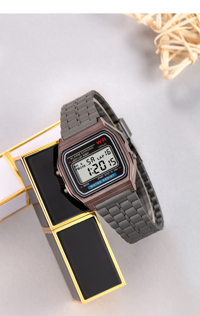 Foreign Trade LED Junior and high school students timing outdoor electronic watch men and women sports luminous alarm electronic watch wholesale