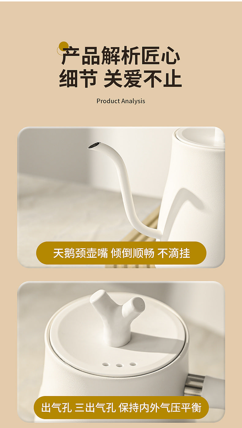 Cross-border Infinite Knob Temperature Control Pour-over Coffee Pot304Stainless Steel Electric Kettle Electric Kettle