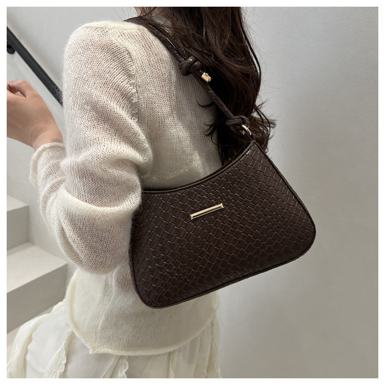 New Commuting Solid Color Underarm Bag Crossbody Bag Simple Fashion Single Shoulder Bag2025Spring Elegant Women's Handbag