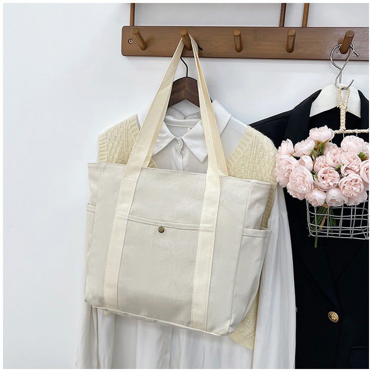 Large Capacity Tote Canvas Bag for Work and Going out Good-looking Commuter's All-Matching Art Student Book One Shoulder Bag Bag