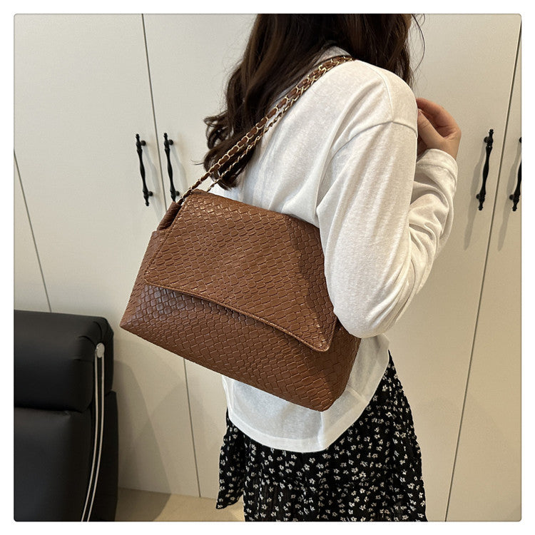 Korean Style ins Chain Bag Versatile Simple Large Capacity Shoulder Bag New Large Underarm Bag Commuter Bag