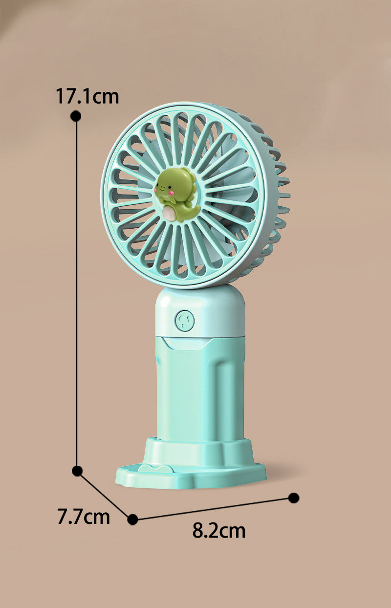 Children's Small Handheld Fan Student Gift Portable Cartoon Mini Portable Rechargeable Small Desktop Fan