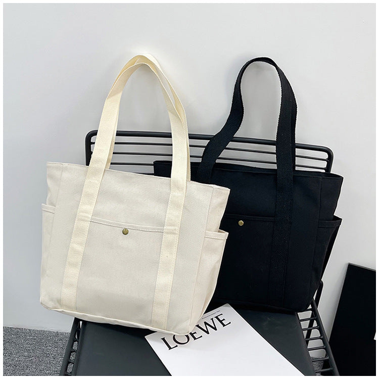 Large Capacity Tote Canvas Bag for Work and Going out Good-looking Commuter's All-Matching Art Student Book One Shoulder Bag Bag