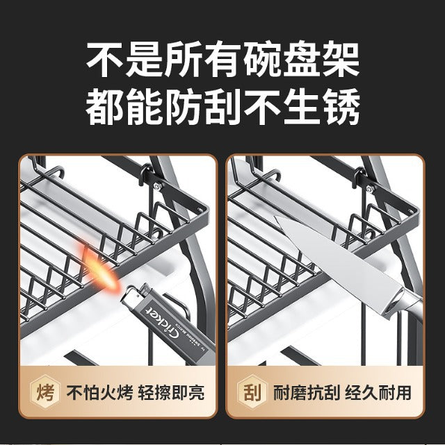 Cross-Border Kitchen Storage Rack Multi-Functional Bowl Dish Plate Knife Rack Chopstick Organizer Household Countertop Multi-Layer Draining Rack