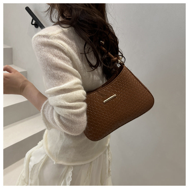 New Commuting Solid Color Underarm Bag Crossbody Bag Simple Fashion Single Shoulder Bag2025Spring Elegant Women's Handbag