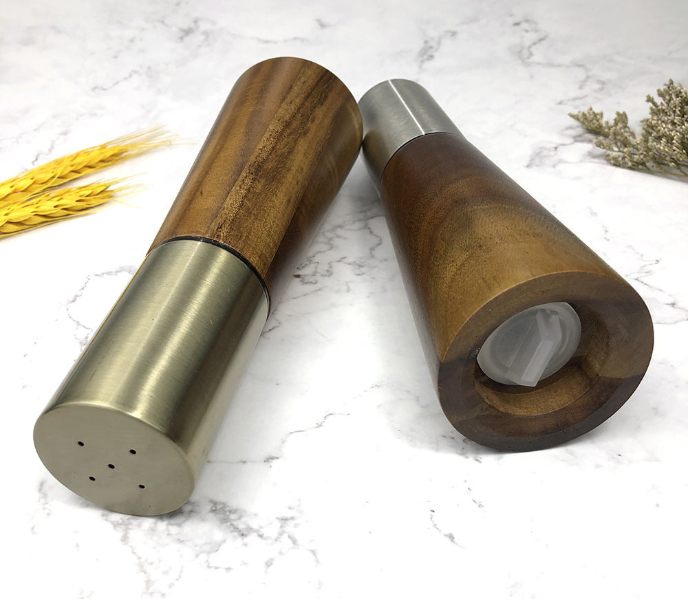 Acacia Wood Grinder Pepper Mill Manual Pepper Grinder Multi-use Seasoning Bottle Kitchen Tool
