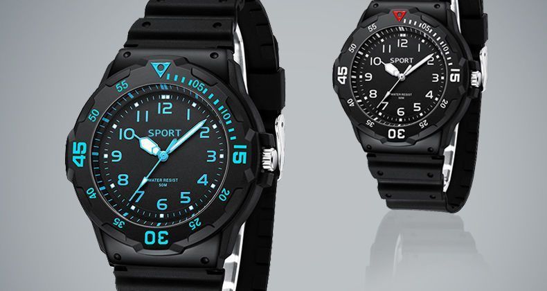 Luminous Anti-fall Children's Watch Sports Junior High School Student Trendy casual Teenage Boy Waterproof Elementary School Student