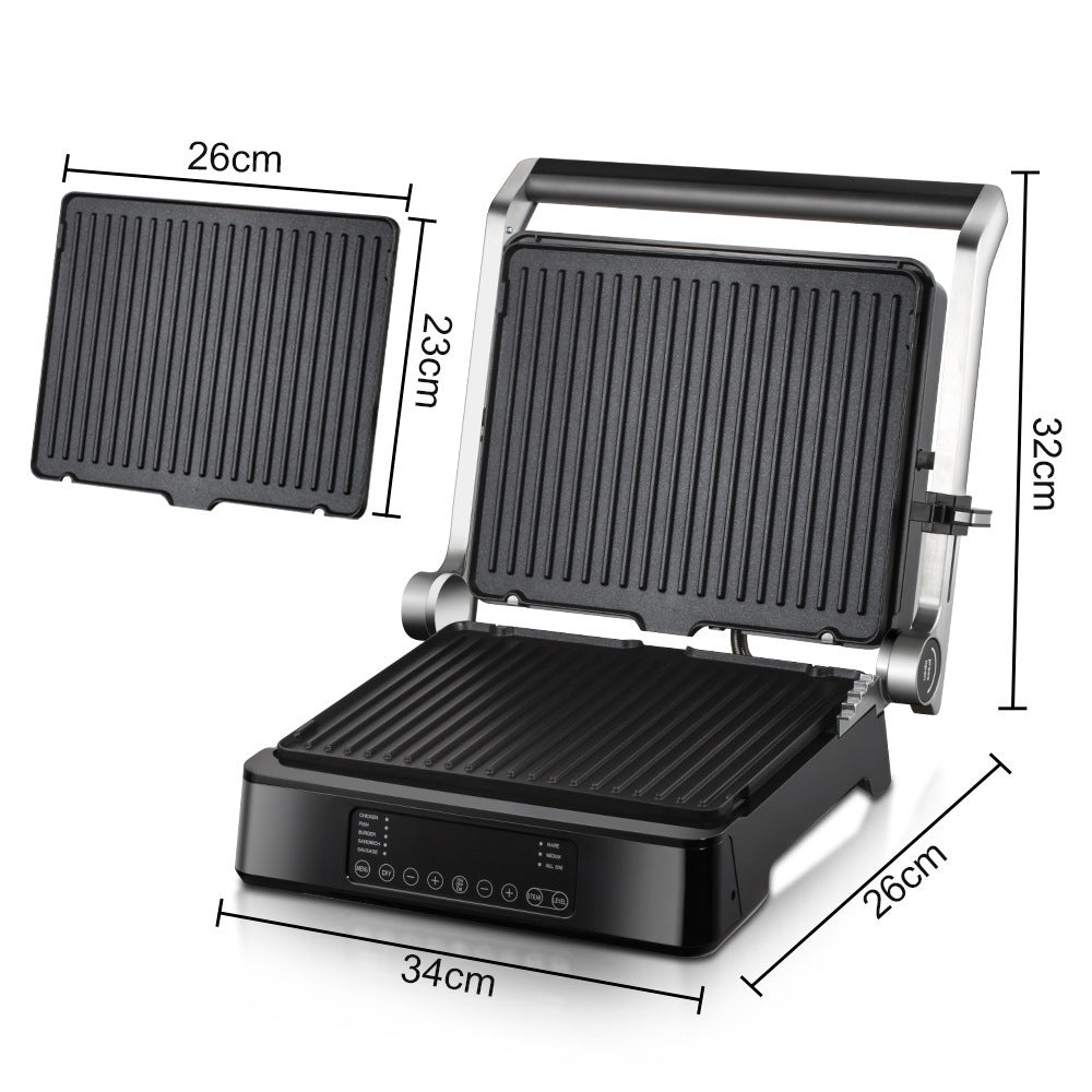 EU UK Cross-Border 2-in-1 Steak Maker Sandwich Maker Waffle Maker Detachable Smart Display Breakfast