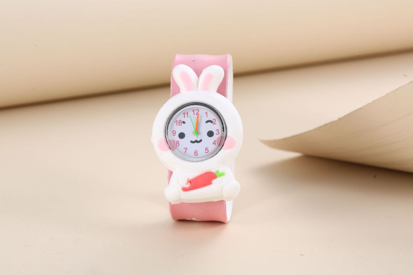 Children's Cute Fashion Snap Watch for Boys and Girls Quartz Watch Childlike Chronograph Large Dial