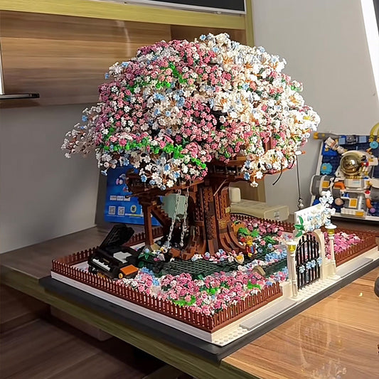 Sakura Treehouse Building Blocks2025New Toy Girl Gift Puzzle Assembly Building Street View Villa House Puzzle