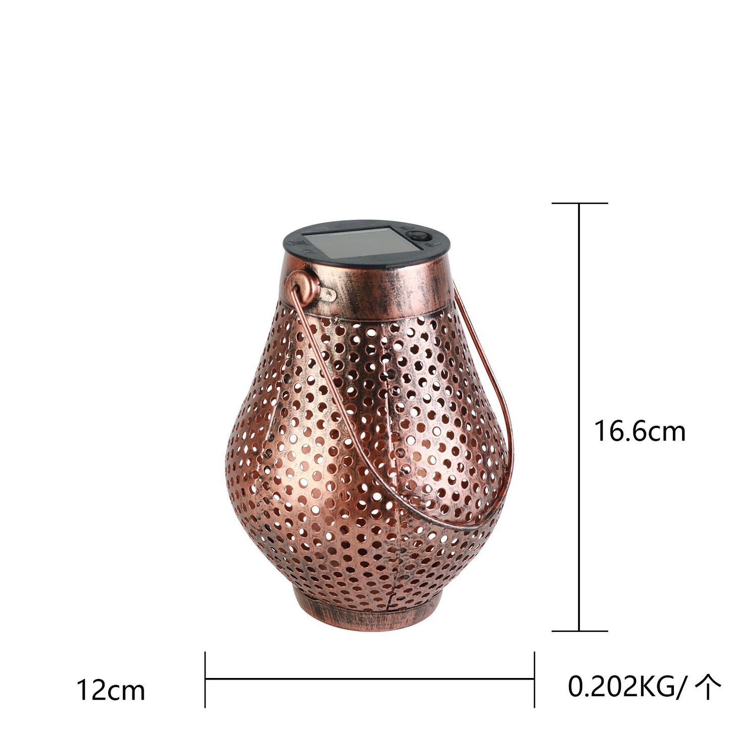 Cross-border hot Solar Light Pineapple Iron Lantern led Copper Wire Light String Outdoor Waterproof Garden Decoration Hanging Lamp