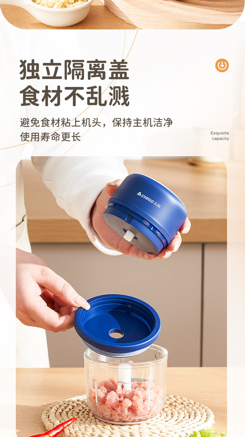 Wireless Charging Garlic Mincer Mini Electric Meat Grinder Kitchen Food Processor Garlic Crusher Garlic Paste Baby Food Maker