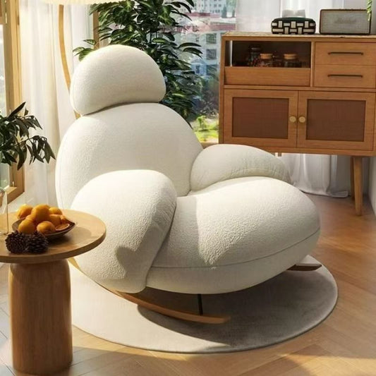 Rest Area Lazy Sofa Chair Can Be Used for Two or One Person Nordic Style ins Comfortable Rocking Chair for Living Room, Balcony, Bedroom, Home Use