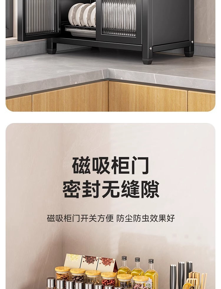 Kitchen Multifunctional Storage Rack Dustproof Dish Organizer Household Countertop Draining Bowl Cabinet Chopsticks Plate Storage Rack