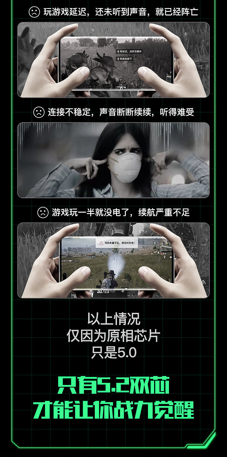 New Gaming Model G11True Wireless Gaming Bluetooth Headset5.0Dual-mode low-latency long-lasting breathing light flashing