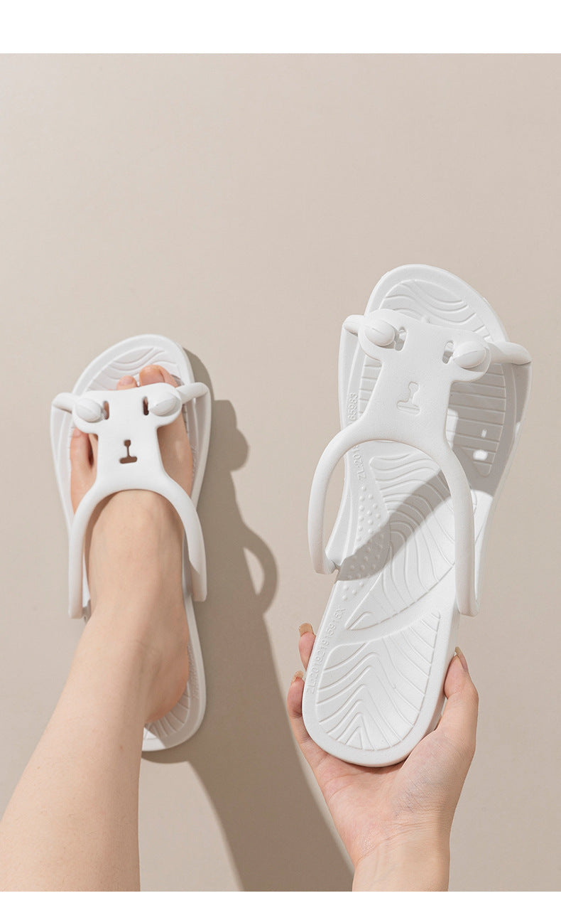 Foldable Travel Slippers for Women, Hotel Business Trip, Home Bathroom, Couple's One-Word Slippers, Portable Travel Slippers for Men