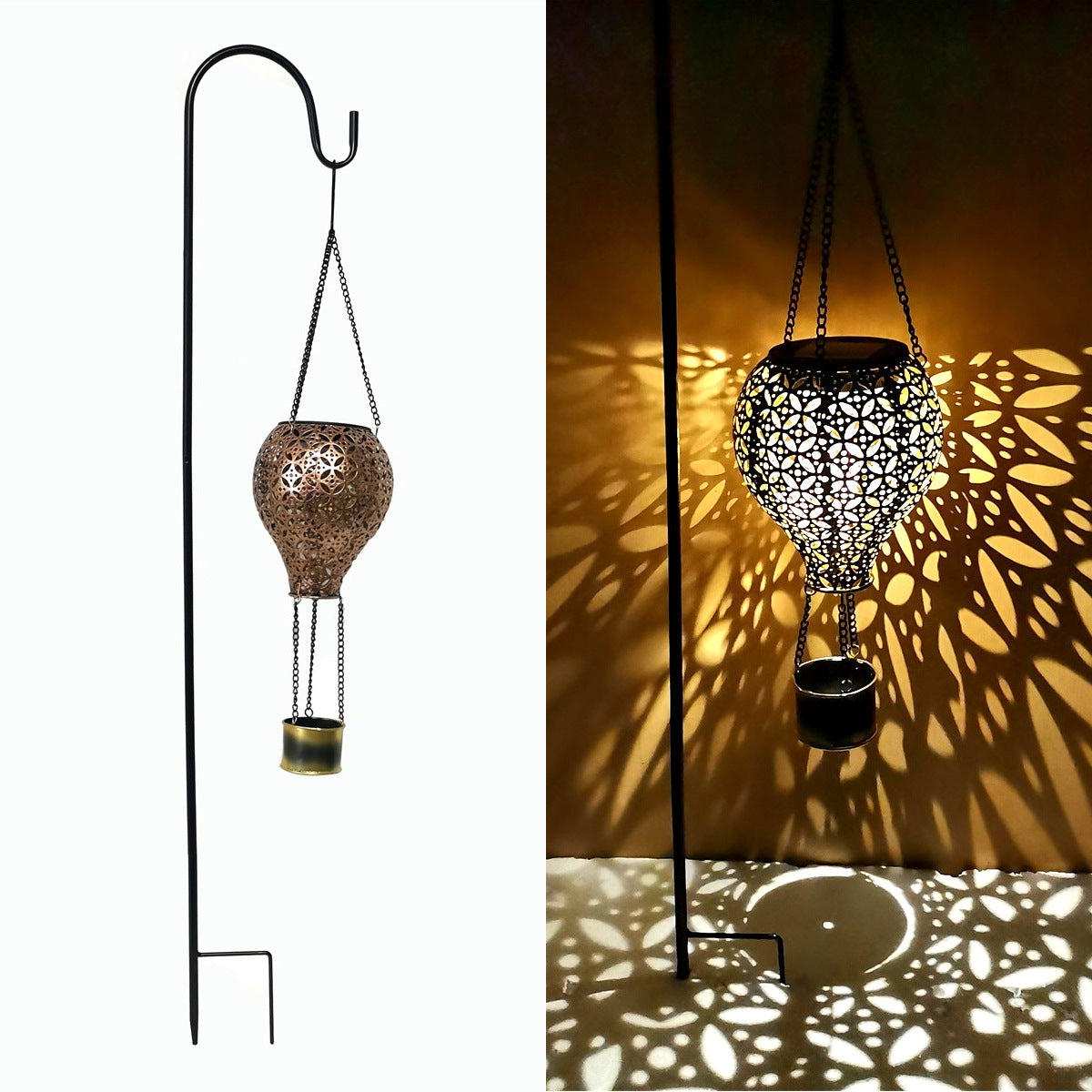 Cross-border hot Solar Light Pineapple Iron Lantern led Copper Wire Light String Outdoor Waterproof Garden Decoration Hanging Lamp