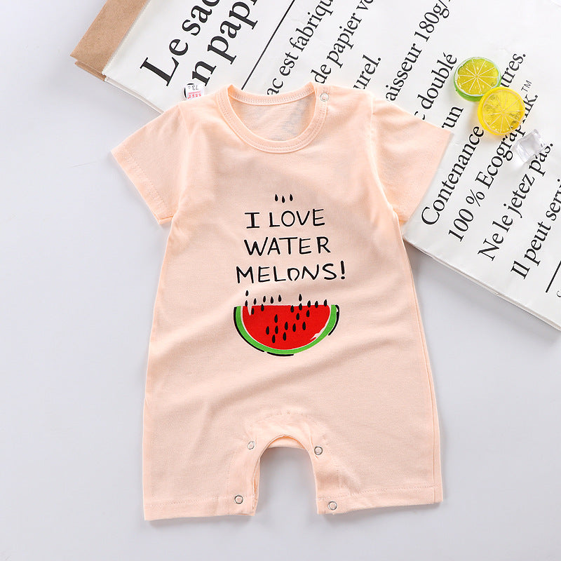Spring and Summer New Baby Short Sleeve Romper Summer Spring Autumn Thin Newborn Romper a Newborn Short Sleeve Romper A Class