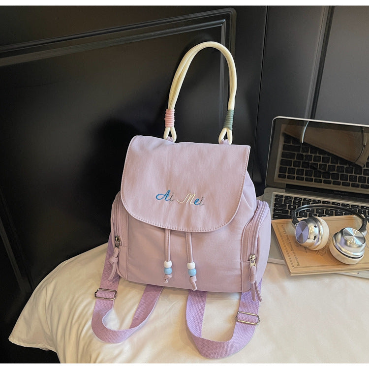 Foreign Order Fashion Super Popular Fresh Style Women's Backpack2025New Trendy and Stylish Handbag Commuting Small Backpack for Women
