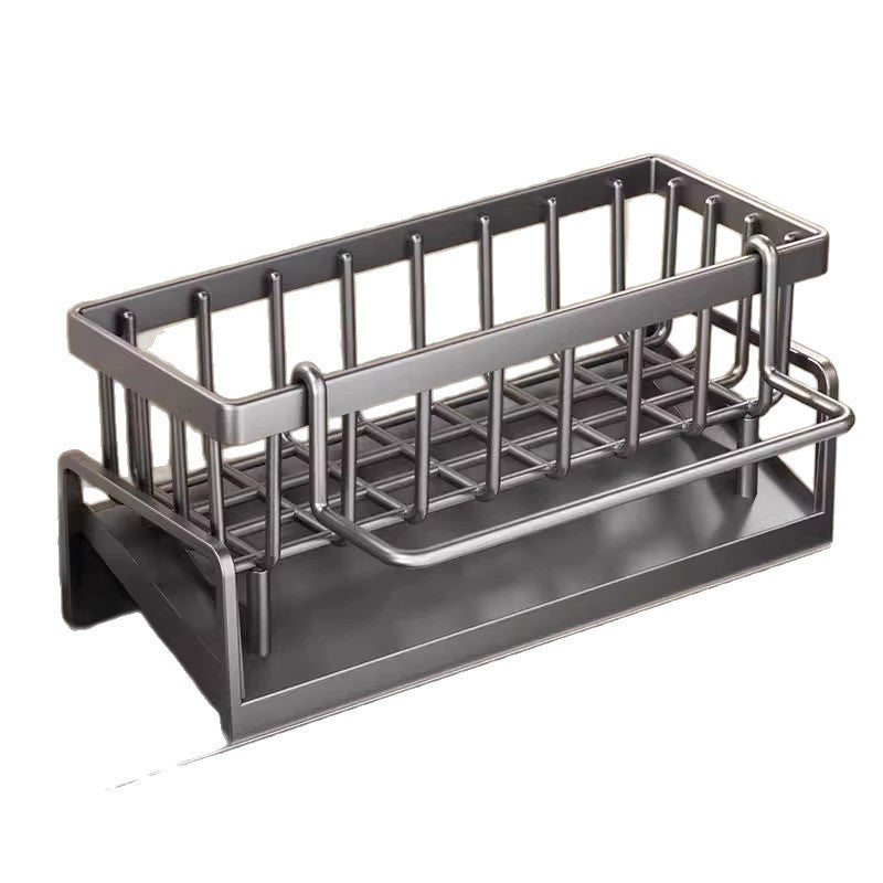 Kitchen Dish Rack Pool Detergent Sponge and Cloth Storage Rack Fabulous Draining Gadget Steel Wire Ball Sink Storage Rack