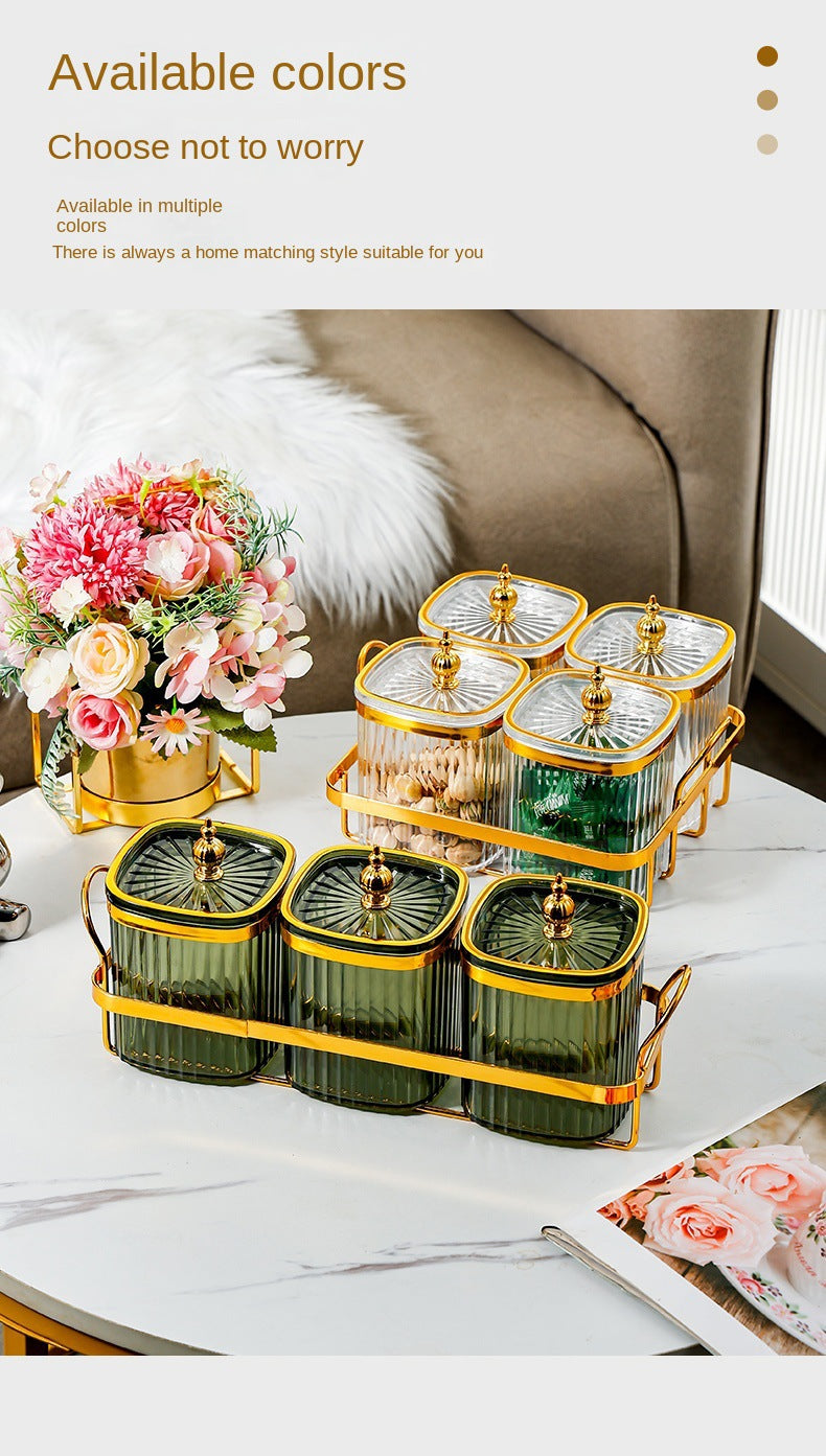 Light Luxury Sealed Box Household Kitchen Wall-Mounted Salt and MSG Storage Jar Seasoning Spice Storage Special Sealed Combination Set
