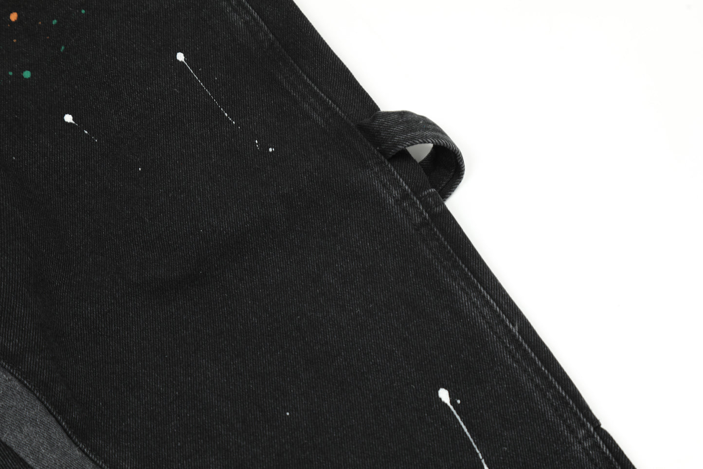 2023New Graffiti Ink Splash Damage Dept Casual Retro Niche vibo High Street Men's and Women's Flared Jeans