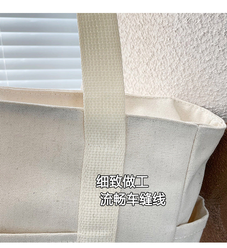 Large Capacity Tote Canvas Bag for Work and Going out Good-looking Commuter's All-Matching Art Student Book One Shoulder Bag Bag