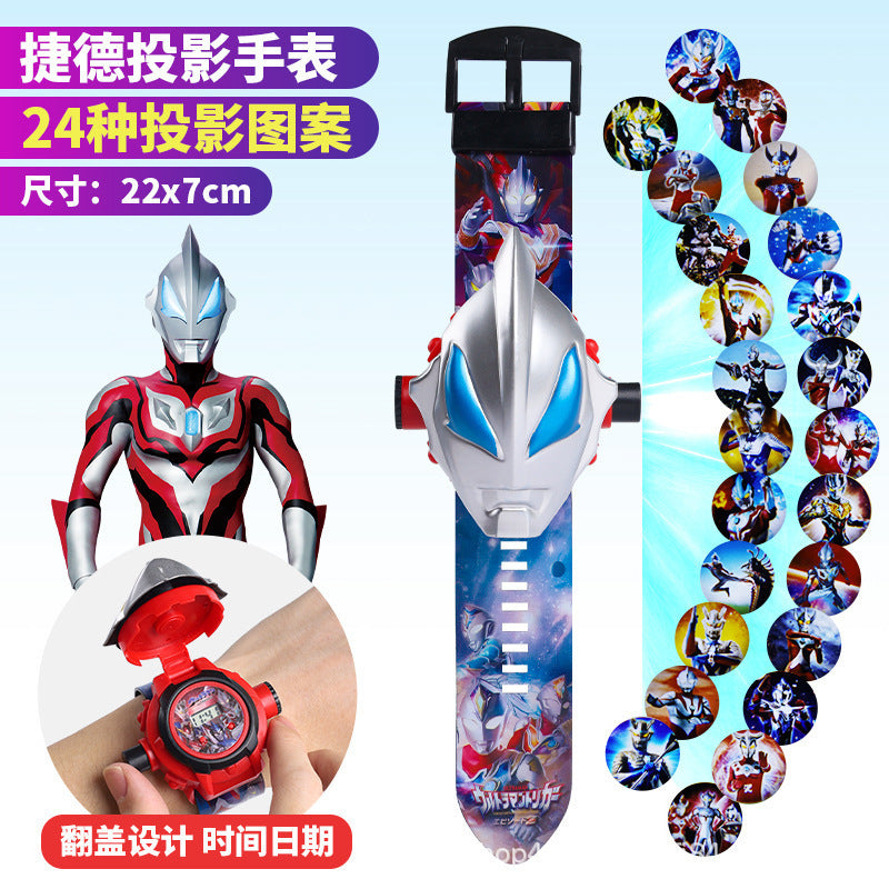 Ultraman Projection Watch Tiga Children's Edition Electronic Zero Tiga Glowing Boys Kindergarten Children's Day Toy