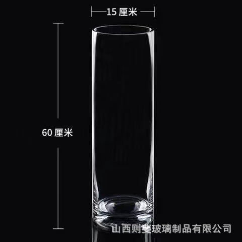 Zefei One-Piece Dropshipping Internet Celebrity Transparent Straight Glass Vase Bedroom Desktop Living Room Dining Table Fresh Flower Arrangement Ornament