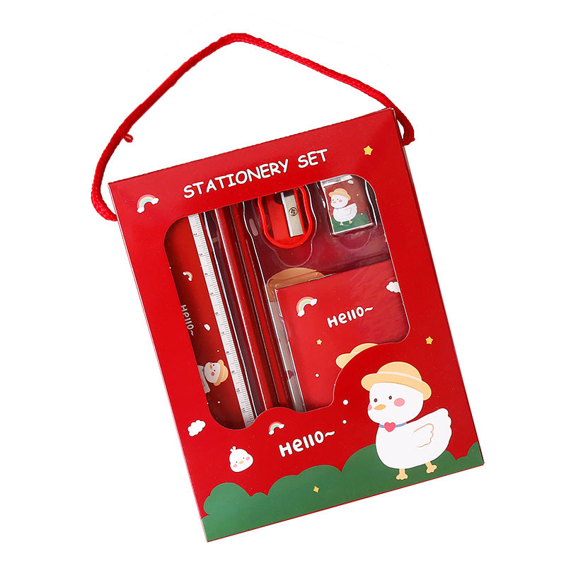 Children's Stationery Set Elementary School Student Reward Small Gift Pencil Six-Piece Set Back-to-School Season Learning Supplies Stationery Wholesale http://detail.1688.com/offer/812439578197.html