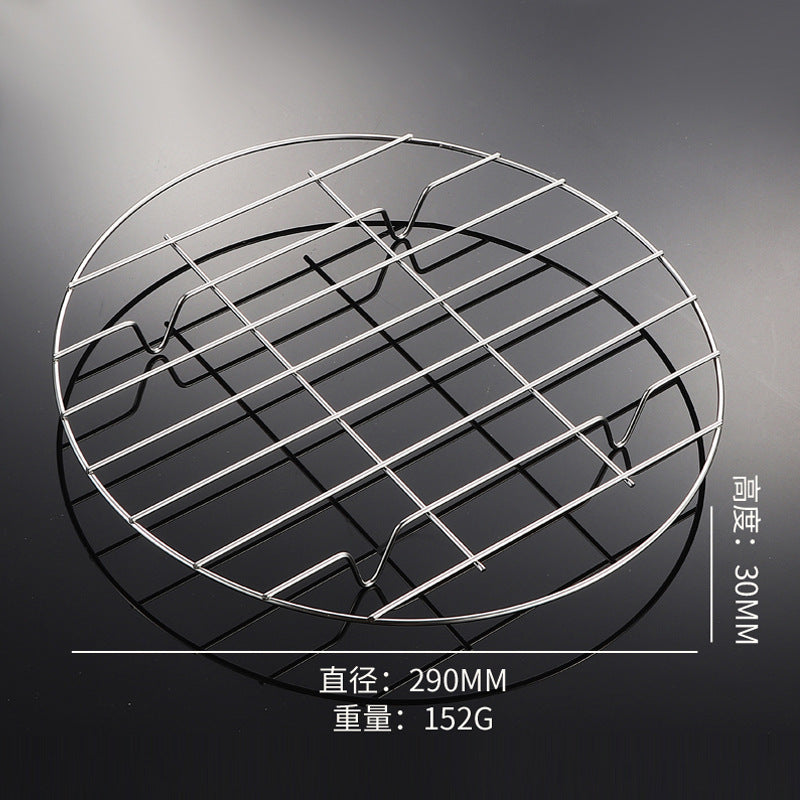 Stainless Steel Steaming Rack Kitchen Household Cooking Steaming Dish Rack Four-Legged Heat and Water Insulation Steaming Rack with Compartments304Steam Tray Steam Rack