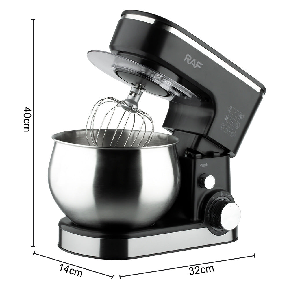 RAF EU Standard Cross-Border Chef Machine Stainless Steel Bowl High-Power Dough Mixer Egg Beater Mixer Egg Beater5L