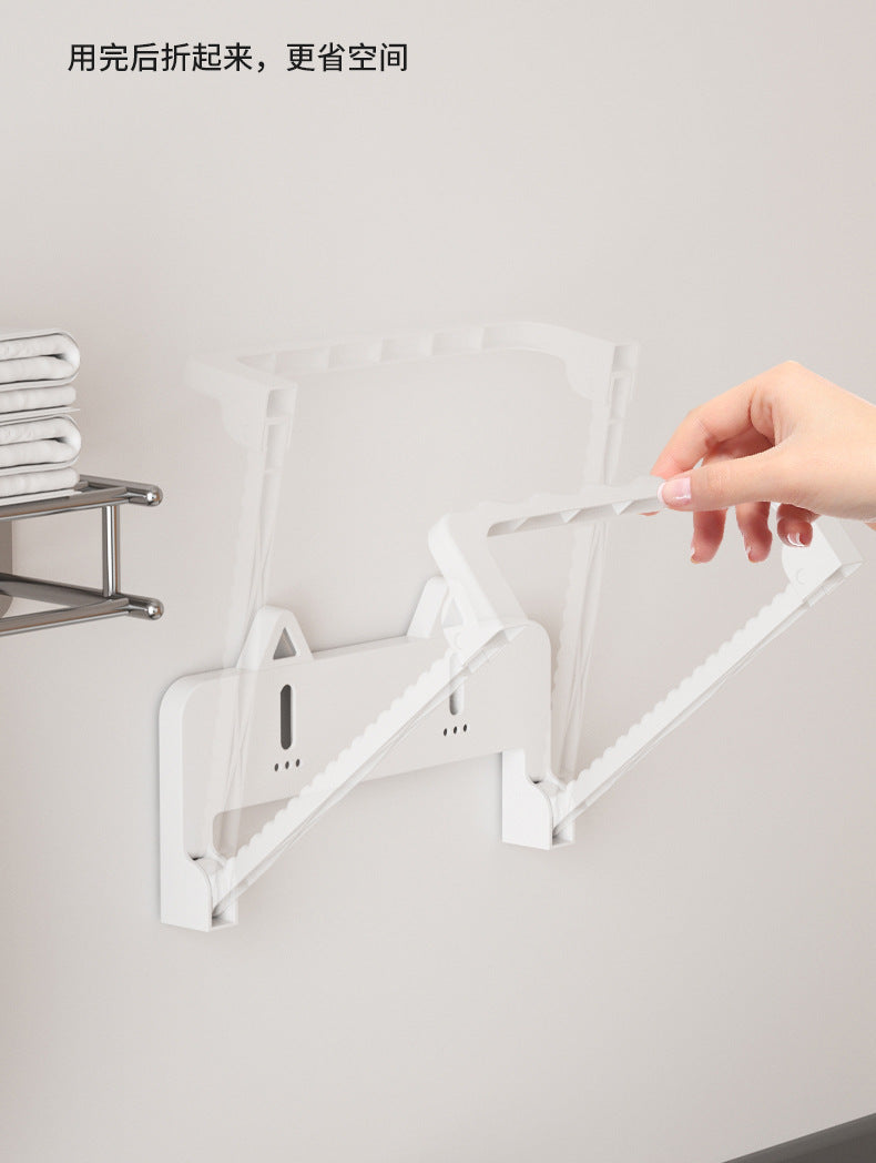 Washbasin Rack Hook No-Drill Kitchen Wall-Mounted Storage Rack Home Bathroom Wall-Mounted Basin Organizer Shelf
