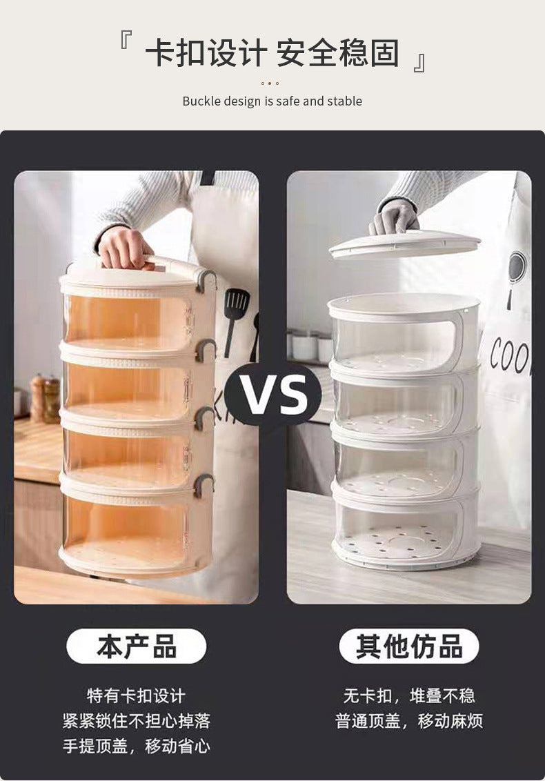 Younai Dining Table Insulation Cover Multi-layer Household Leftover Food Dust Cover Meal Dust Shield Artifact