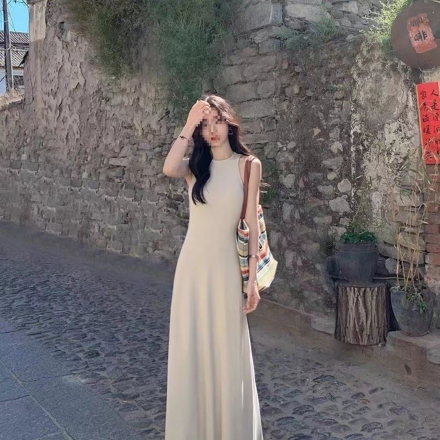 Women's Summer Sleeveless Tank Top Dress2025New Slim Fit Slimming Hot Girl Temperament a Wholesale
