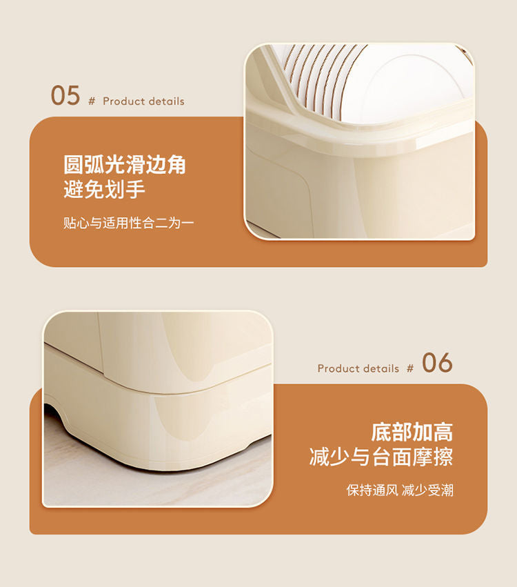 Tableware Storage Box Place Bowls and Dishes Storage Rack Kitchen Tableware Household Storage Box Draining Storage Rack Cupboard
