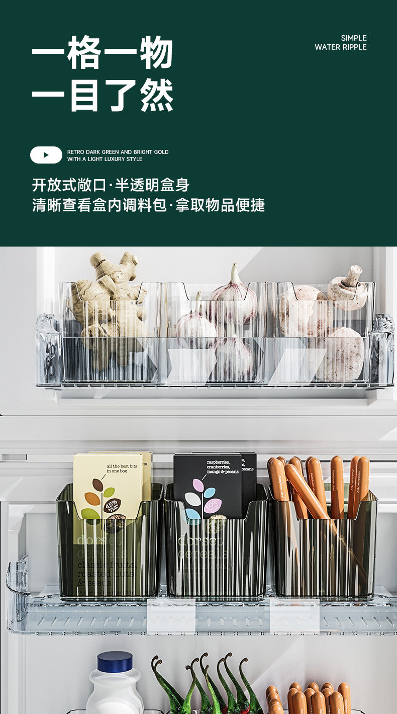 Refrigerator Side Door Storage Box Kitchen Storage Box Packing Organizer Box Food Grade Ginger Garlic Sundries Storage Storage Box
