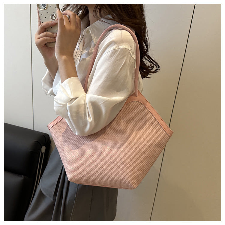 Summer Patchwork Large Capacity Women2025New Fashionable Loose Style Trendy New Casual Tote Shoulder Underarm Bag