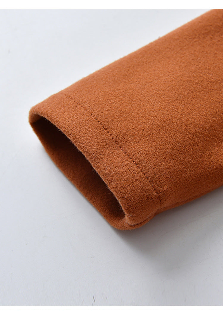 Cross-Border E-commerce Children's Coat Autumn Girls' Bow Thickened Korean Style Mid-Length Woolen Coat Manufacturer Wholesale