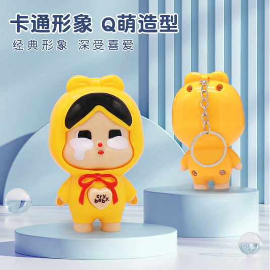 Internet Celebrity Crying Baby Face-Changing Doll Toy Keychain Backpack Accessory Hot-Selling Stress Relief Artifact Wholesale for Stalls