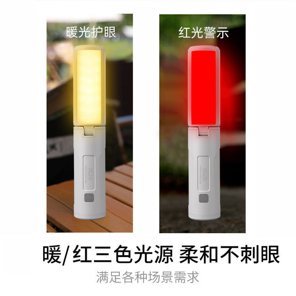 TikTok Hot-Selling Camping Light Atmosphere Light Flame Camping Light Tent Retro Lantern Outdoor Rechargeable Handheld Light Gift