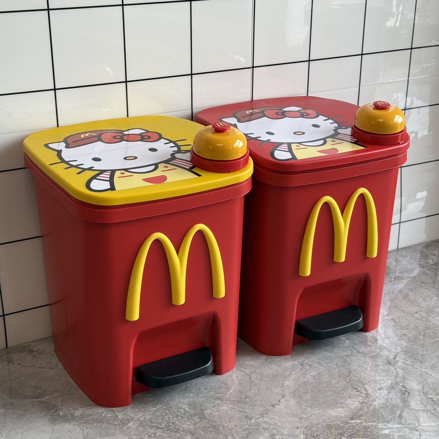 Mario Trash Can for Home Living Room Cute Cartoon Anime Large Capacity Personality Internet Celebrity Thickened Pedal Trash Basket