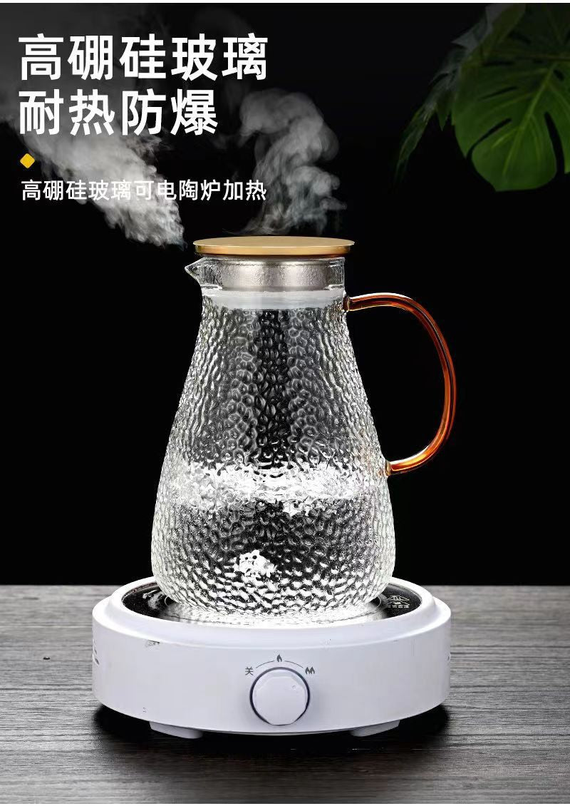 Cold Water Pitcher Glass High Temperature Resistant Household Cold Water Pitcher Set Large Capacity Tea Pitcher Cold Water Cup Juice Pitcher