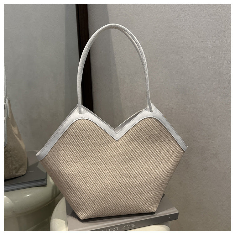 Summer Patchwork Large Capacity Women2025New Fashionable Loose Style Trendy New Casual Tote Shoulder Underarm Bag
