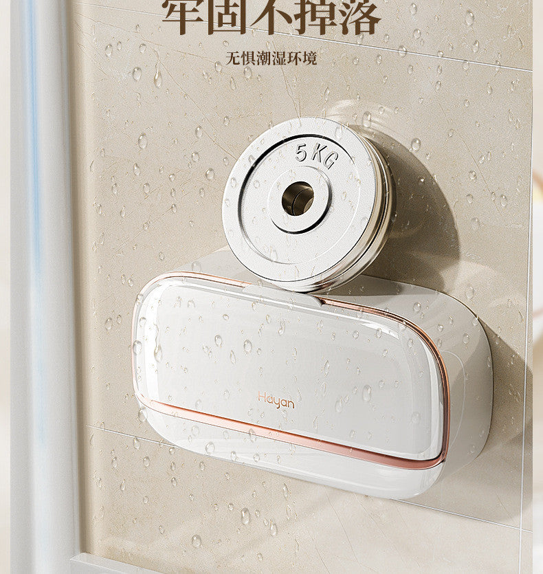 Cross-Border Hot-Selling Soap Holder Wall-Mounted Light Luxury Soap Holder Rack No-Drill Soap Box Draining Laundry Soap Box Convenient