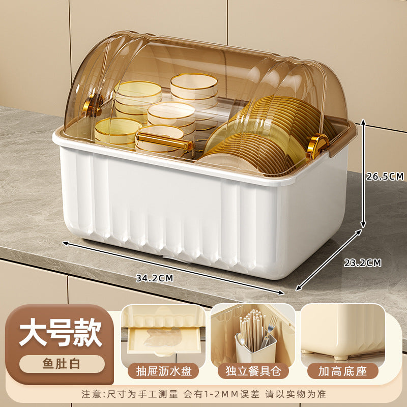 Dish Rack Storage Rack Bowl and Chopsticks Draining Rack Kitchen Bowl Plate Tableware Storage Box Countertop Bowl Storage Box for Home Use