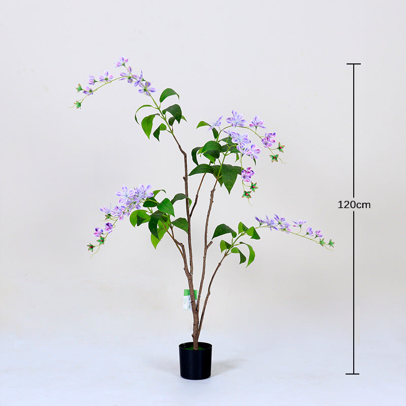 Cross-Border Nordic Large Living Room Decoration Bedroom Floor Fake Tree Bionic Traveler Banana Ficus Lyrata Potted Plant Artificial Green Plant