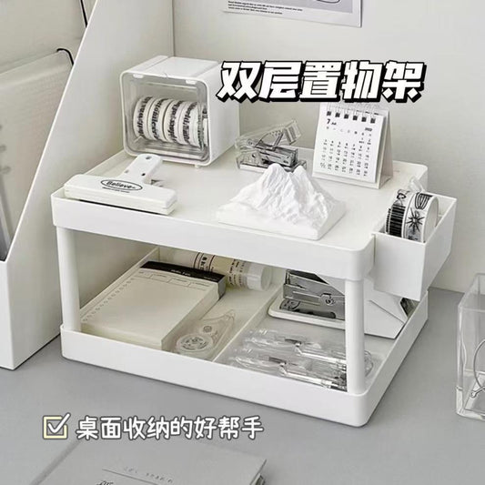 ins Desktop Double-Layer Storage Rack Simple High-Value Two-Layer Desktop Multi-Functional Student Storage Organizer Rack